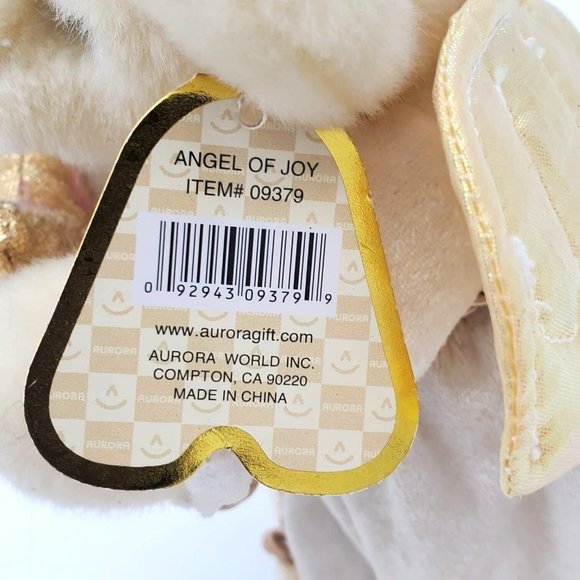 Aurora Angel of Joy‎ Teddy Bear Plush Christmas Holiday Stuffed Animal Gold Star - Picture 8 of 10